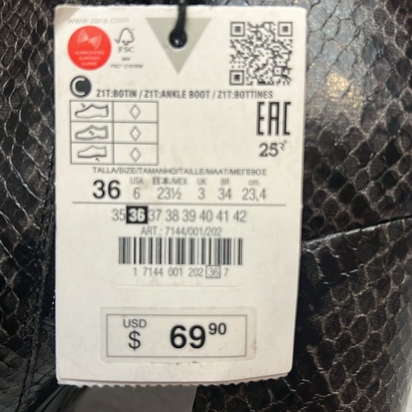 Zara Ankle Boot size 6 - Picture 5 of 5